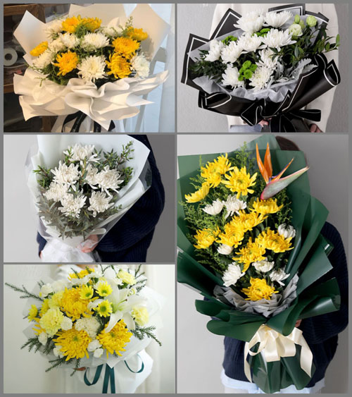 广东梅州市五华县华城镇新五村白事花束代送